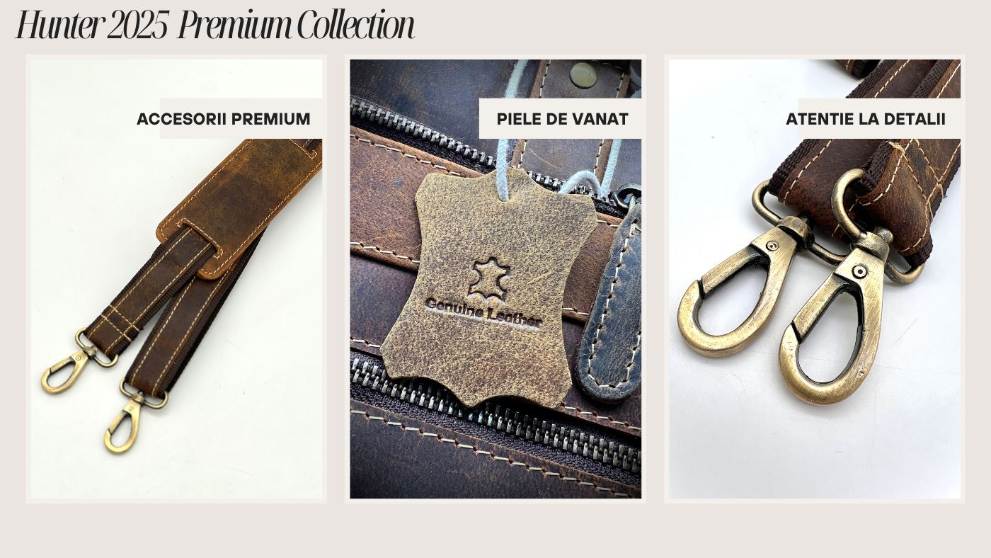 geanta premium de umar pentru barbati din piele Hunter